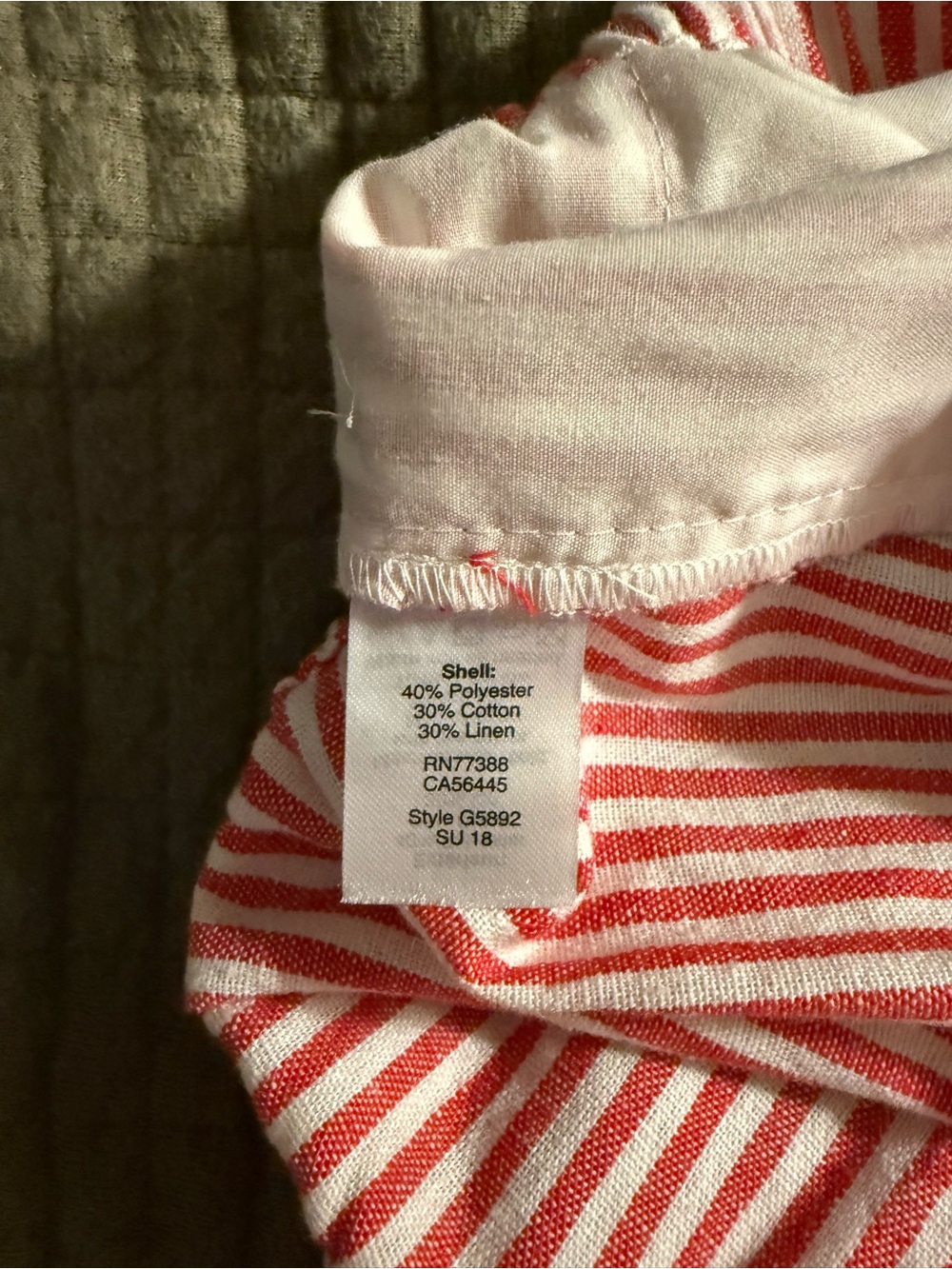 J. Crew Factory Striped Red and White Midi Skirt - Picture 6 of 6